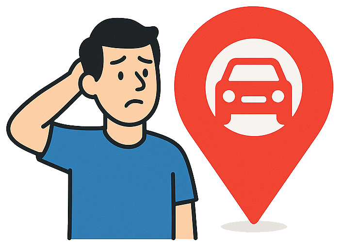 Man confused about parking location